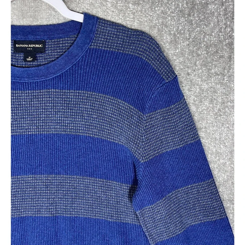 Banana‎ Republic Long Sleeve Ribbed Crew Neck Knit Sweater Mens Size Medium